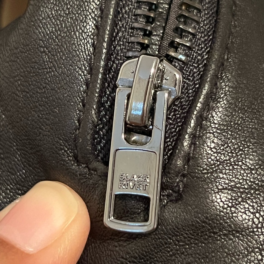Black Rivet Leather Jacket - Picture 9 of 15